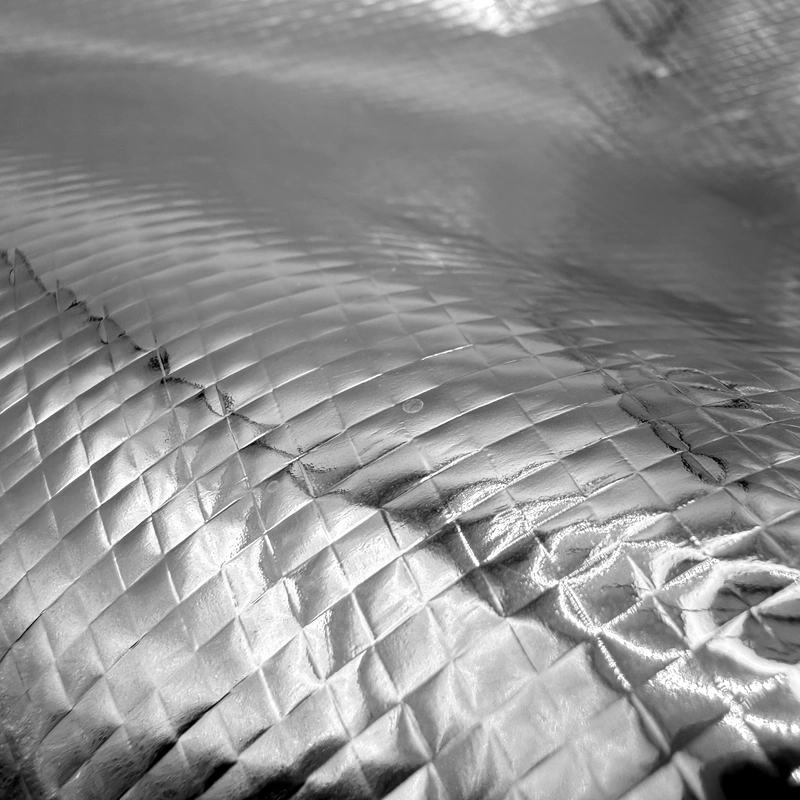 МАТЕРИАЛ ФОЛЬГИРОВАННЫЙ ТАРПАУЛИН Polystar BL 120г/м2 серый -30С 1,5м 100м